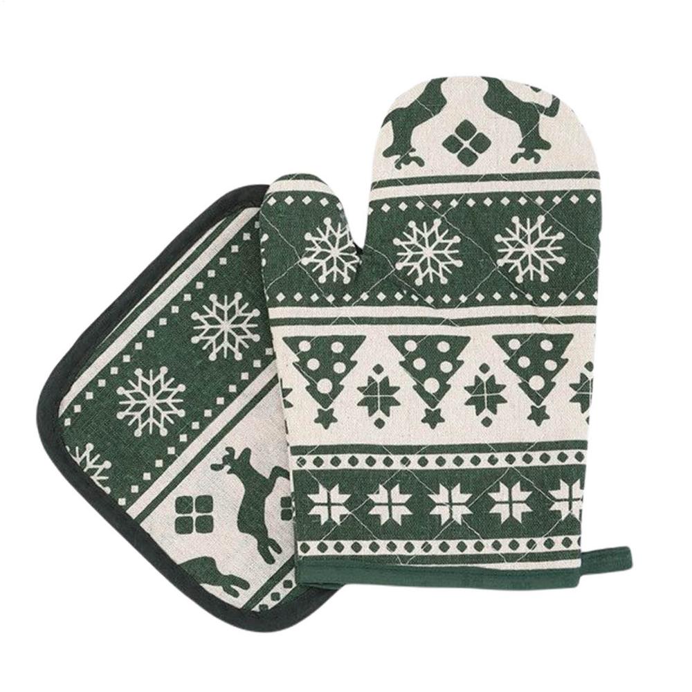 Oven Mitts And Pot Holders Sets Christmas Designs Kitchen Glove For Cooking