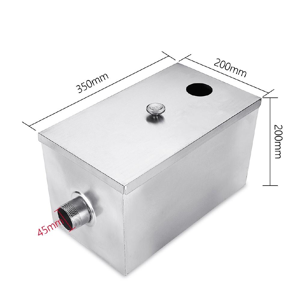 Interceptor Restaurant Kitchen Wastewater 14x8x8   New Silver Stainless Steel Grease Trap