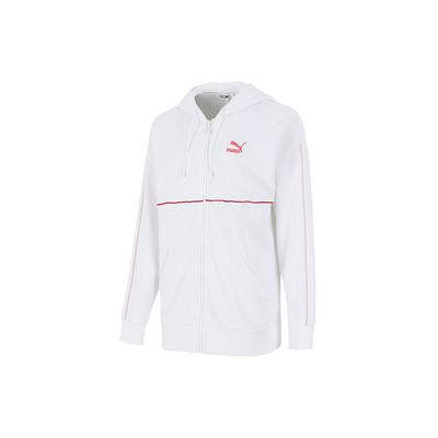 Casual Sports Knitted Breathable Hooded Jacket Women Jacket White 531700-02