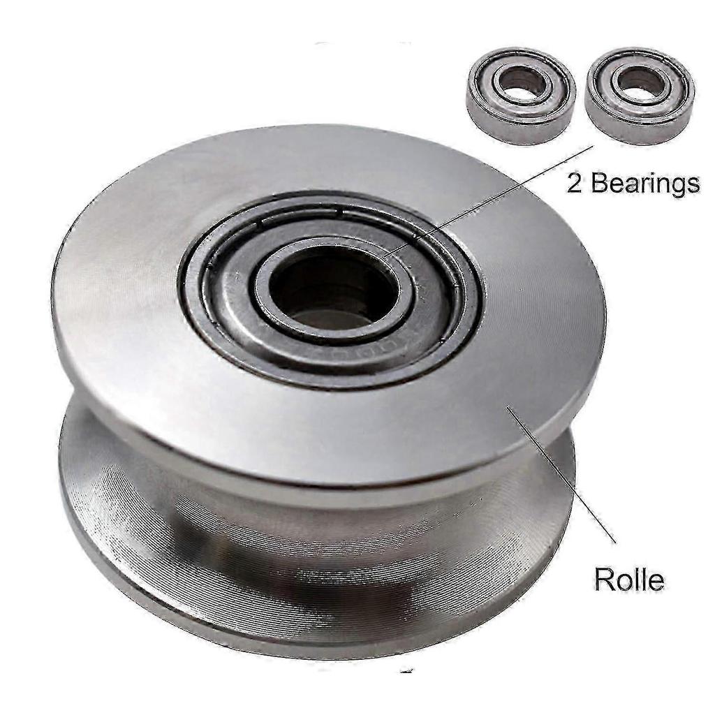 500kg Lifting Pulley with 2 Bearings 48mm Stainless Steel 304 Cable Wheel for Construction Rigging