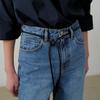 [5th Reorder] Leather String Belt_Black