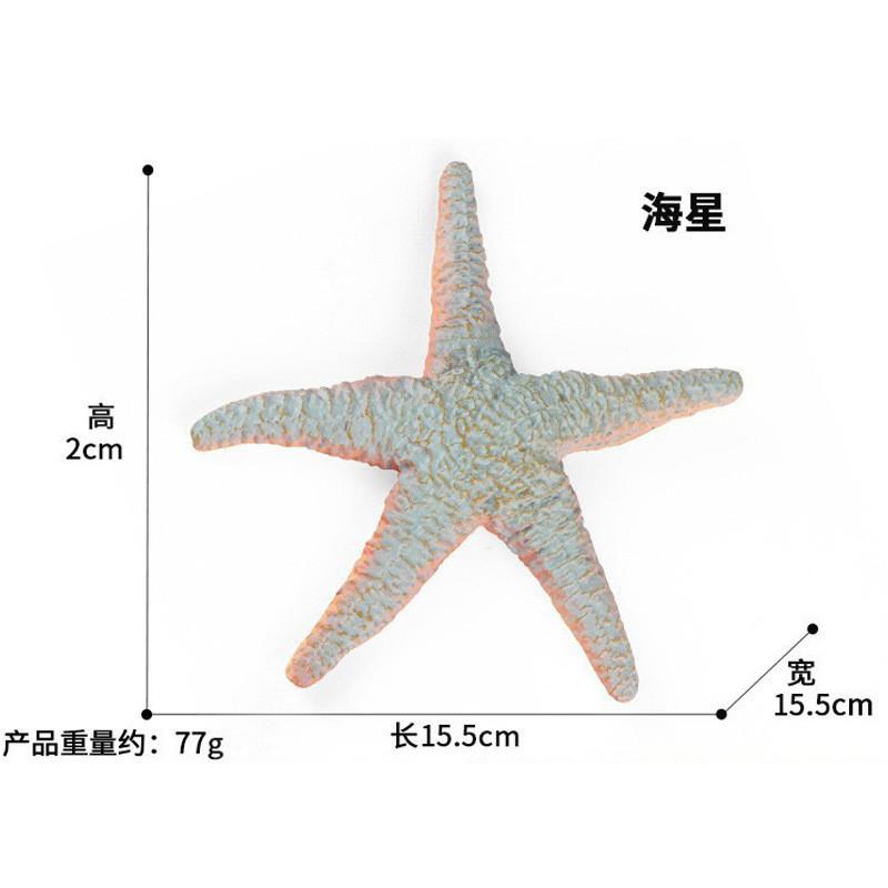 Lifelike Five-point Starfish Figurine Pvc Static Model Perfect For Beach Theme Decor