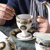 British Royal Bone China Coffee Cup and Saucer Set, Luxury Tea Cup Set for Espresso, Latte & Afternoon Tea