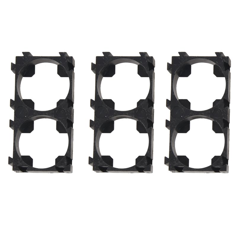 ABUL-100X 18650 Lithium Battery Double Holder Bracket For DIY Cell Pack Black