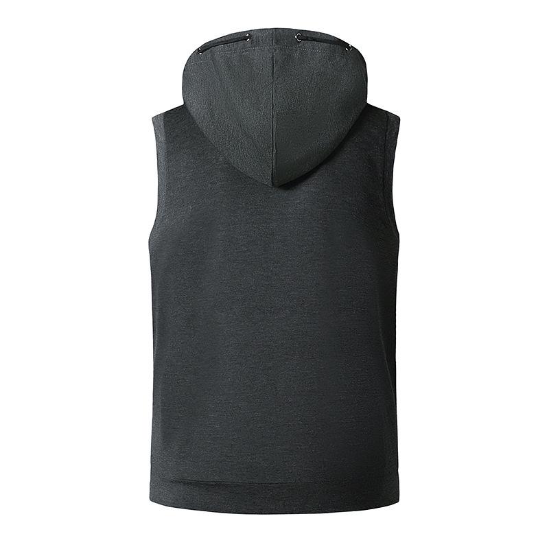 Men's Summer 2021 Fitness Hooded Vest - Casual Sleeveless T-shirt for Europe & America