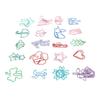100 Counts Animal Shaped Paperclips Coated Assorted Color Cute Shaped Bookmark Paper Clips for Stude