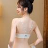New Small Breasts Gather Front Buckle Women's Underwear Set, Summer Pure Desire Wind Shows Big Upper Support, Anti-drape Beautiful Back Bra Cover