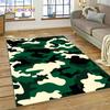 3D bunter Tarnmuster grüner Camouflage 2025 Stil Teppich für Wohnzimmer Schlafzimmer Zuhause Sofa Dekoration Bereichsteppich rutschfeste Bodenmatte