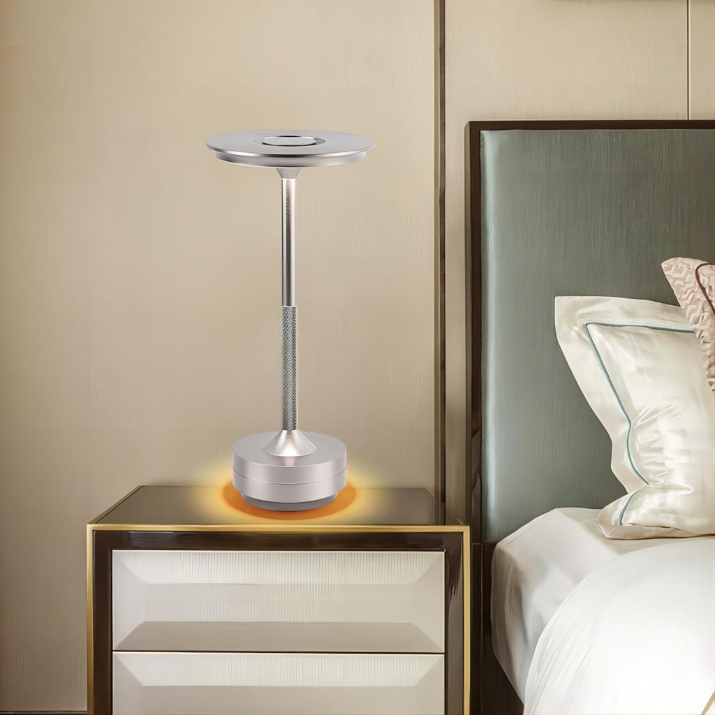 USB charging table lamp LED top touch three color dimming stepless dimming desk lamp simple design waterproof table lamp