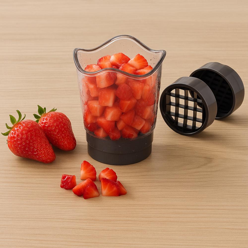 Hand Press Vegetable Fruit Slicer Manual Fruit Dicer Multifunctional Strawberry Slicing Cup  Kids