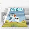 Puffin Rock und die neuen Freunde Cartoon Accessoires Decke Superweiche Decken für Sofa 50x60 Zoll Mehrgrößen-Bettüberwürfe