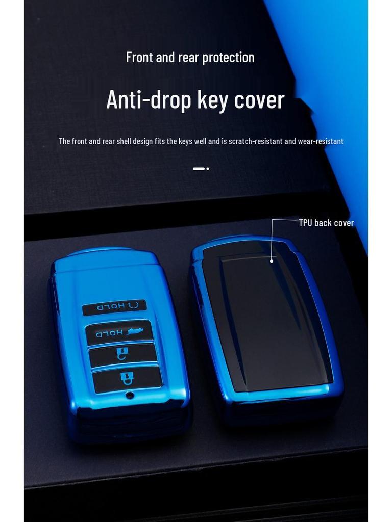 Honda Acura RDX RLX MDX CDX Nyckelskydd med Guld Kant - Passar TLX-L NSX Modeller