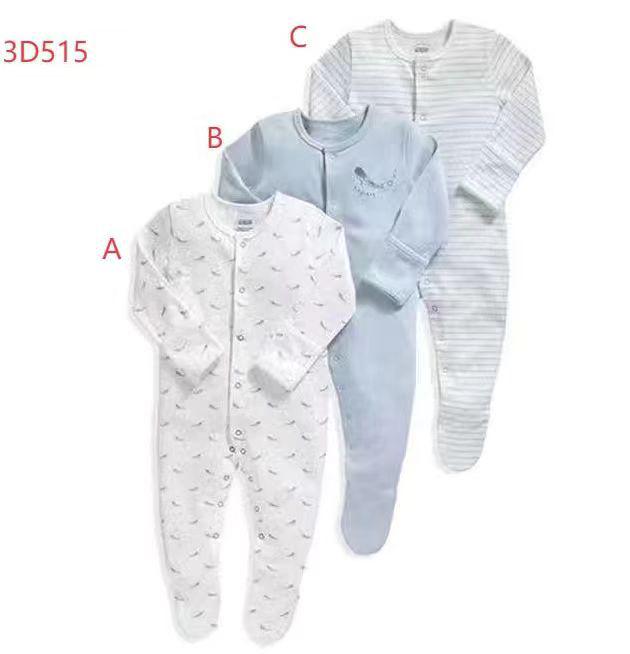 Mono de Bebé de Primavera y Otoño: Pijama Mameluco de Algodón con Cubrepies para Bebés Recién Nacidos Niños y Niñas