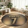 Cristiano Ronaldo Printed Round Crystal Velvet Rug Soft Non Slip Floor Carpet For Bedroom Holiday Gift