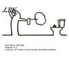 Living Room Wall Art Funny Bathroom Sign, 3D Printed Minimalist Line Toilet Unique Art, Black Modern Home Decor for Washroom
