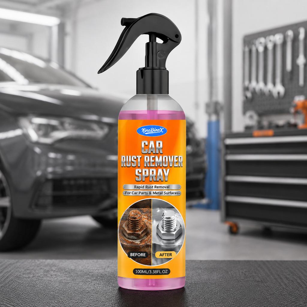 Car Rust Remover Spray 100ml - Fast-Acting Rust Dissolver for Wheels, Bolts & Metal Parts, Restores Shine
