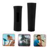 Generic Silicone Microphone Cover Set of 2 Non-slip Shock Absorption Wireless Handle Sleeve for Karaoke Events Lectures Grip Black