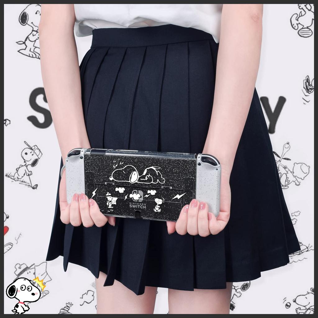 DLseego Switch OLED Nintendo Switch OLED Klares OLED-Modell Klar Trennbar PC Transparent Switch Ultra Leicht zu Verkratzen Komplett Niedliche Hülle, Abdeckung, Hülle,