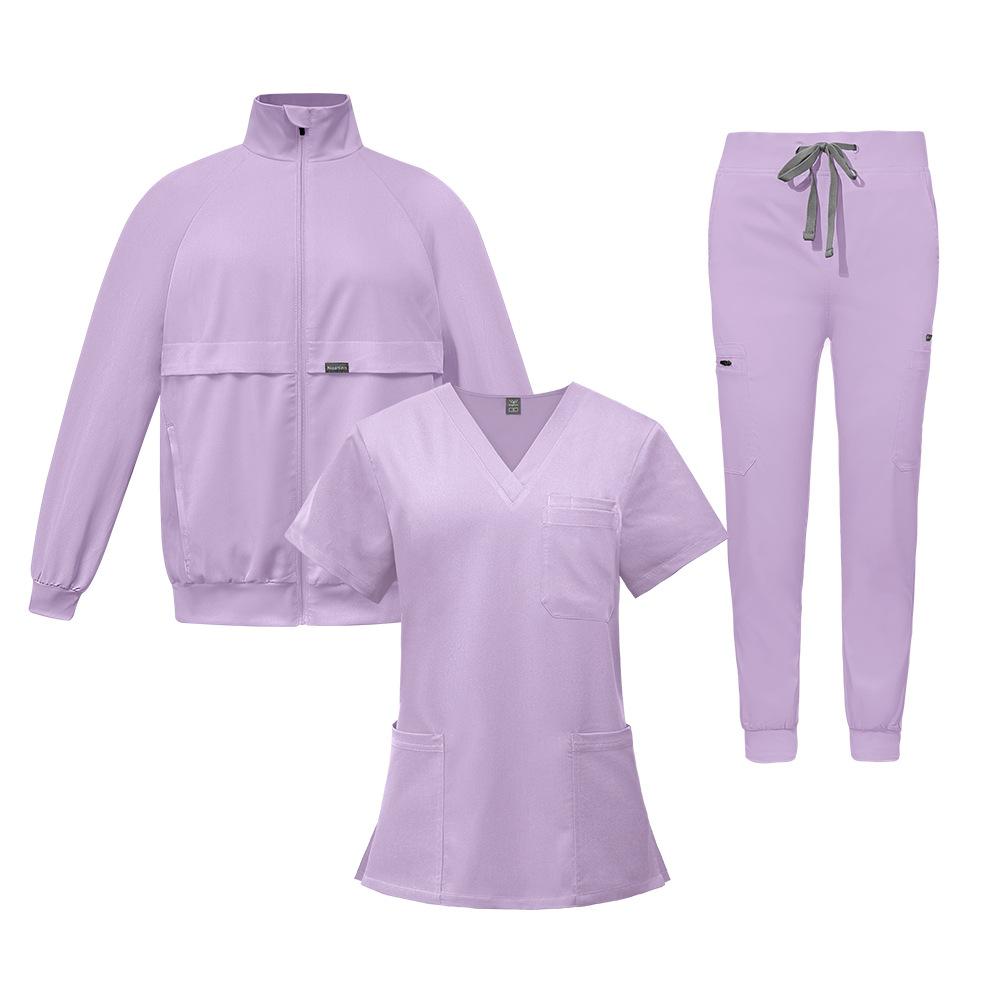 Male Scrubs Uniforms Sets for Women Men Medical Scrubs Set Hospital Uniform Nurse Nursing Scrubs Waterproof Medical Uniforms Set Xs фиолетовый