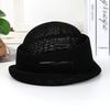 Summer Straw Pillbox Hat Curled Edge Circle Top Straw Hat  Sun Basin Hat