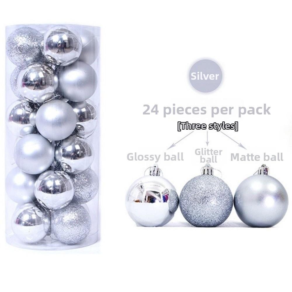 24Pcs 3/5CM Christmas Tree Ornaments Hang Pendant Xmas Tree Baubles Christmas Balls  Xmas Tree