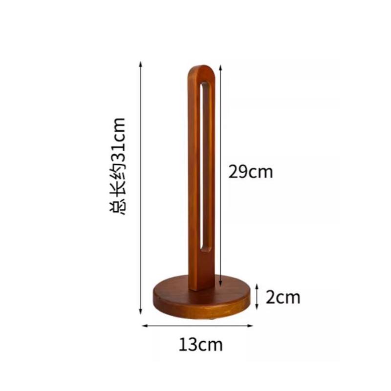 BRKitchen Paper Towel Rack Solid Wood Non-drilled Vertical Roll Paper Holder Recessed Storage Bracket Kitchen Paper HolderEY