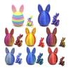 Yousheng Paashaas Oor Ei Ornament met Gearticuleerd Konijn Binnenin 3D Geprint Beweegbare Gewrichten Konijn Figuurtje Fidget Speelgoed Paasvakantie Feest