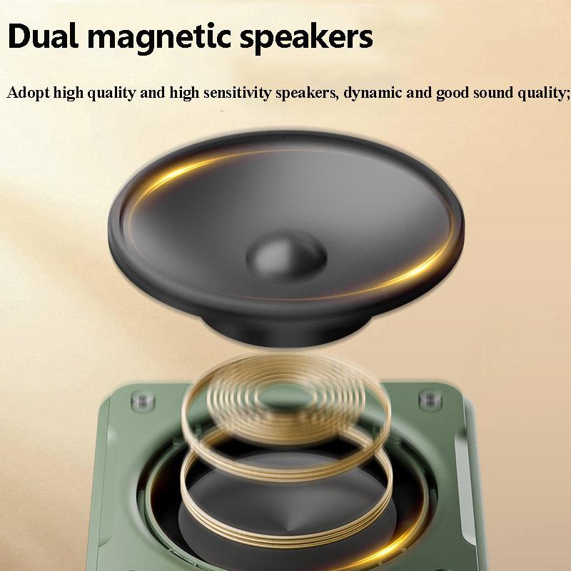 Mini Digital FM Radio HD Display 76-108mhz Radios Wireless Bluetooth 5.3 Speaker Portable Voice Amplifier with TF Card USB Slot