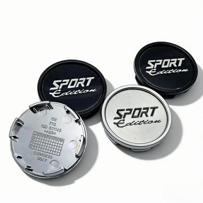 4pcs Sport Edition Logo Badge Emblem Car Wheel Center Caps 58MM Clips 53MM Wheels Hub Cap Rim Hubcaps Dust Cover Car Accessories