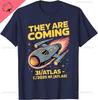 3IAtlas C2025 N1 Spaceship Comet 2025 Funny Alien Arrival TShirt Y2k Harajuku Cotton Shirt Camisas Streetwear