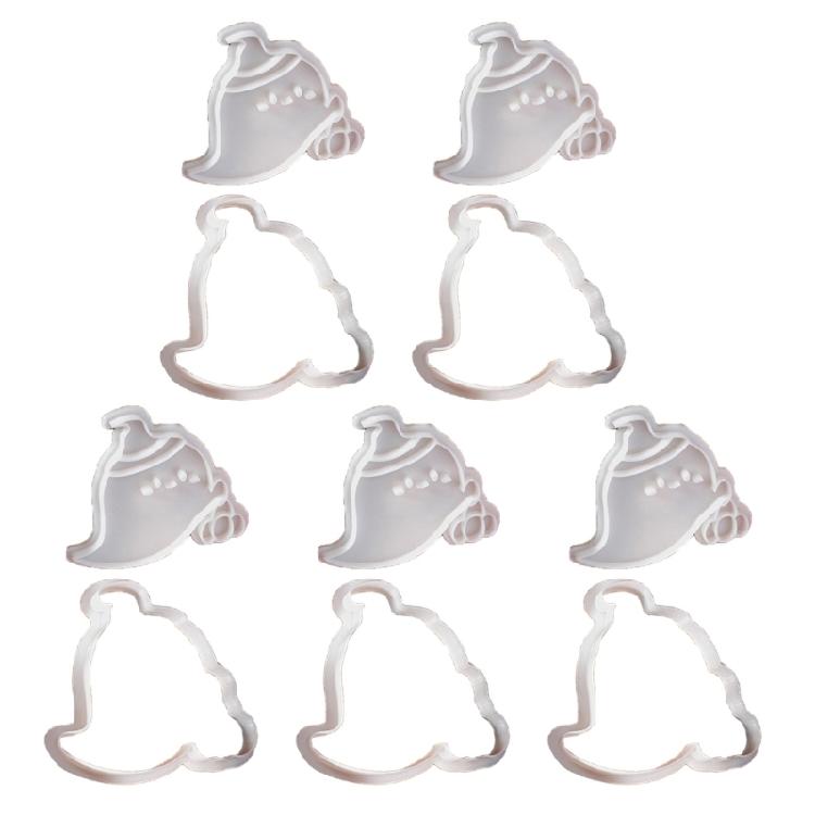 5Pcs Halloween Themed Cookie Cutter Set Halloween Biscuits Molds Set Eerie Specters Shape Biscuits Silicones Molds