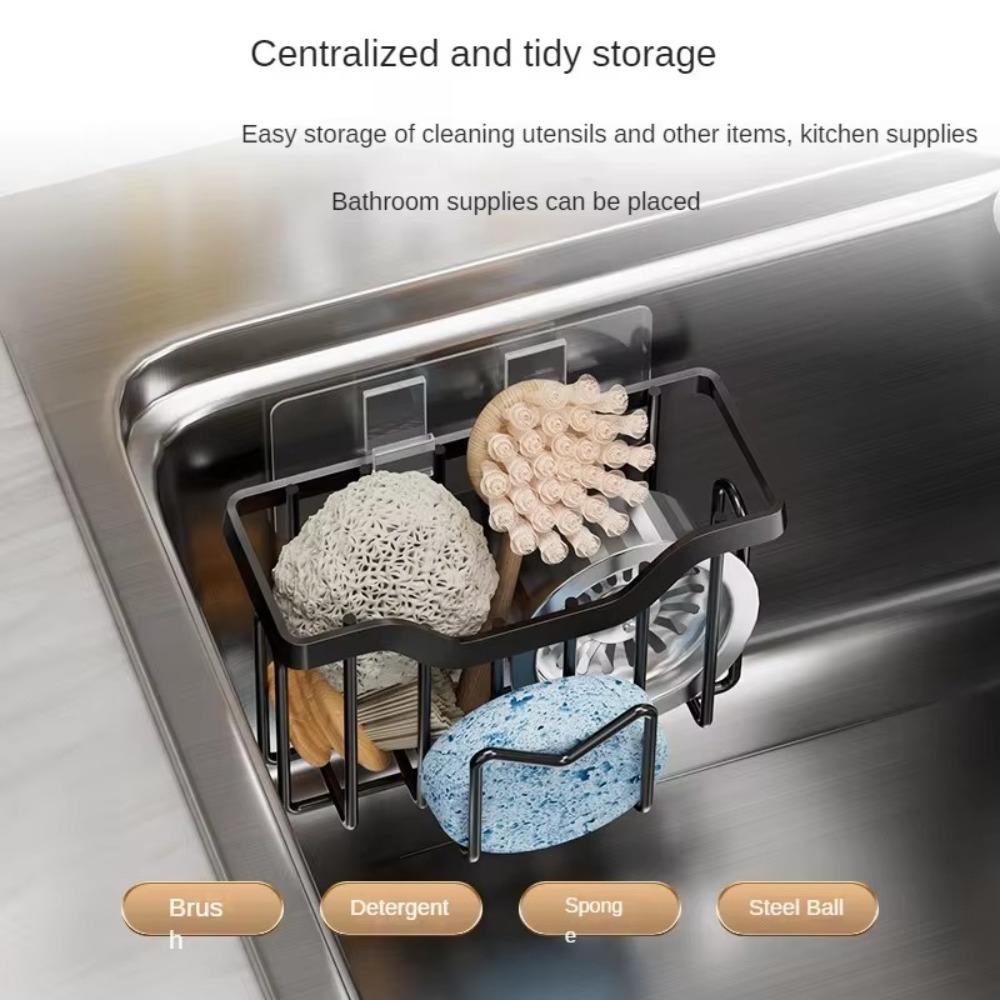 Stainless Steel Kitchen Sink Organizer Rustproof Sink Stopper Scraper Durable Drain Tray  Kitchen