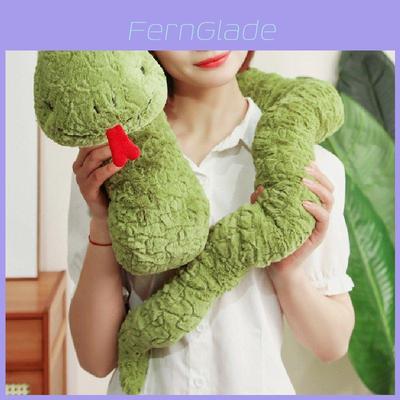 Adorável Brinquedo de Pelúcia Stevie Snake Verde Macio Confortante Companheiro de Abraço