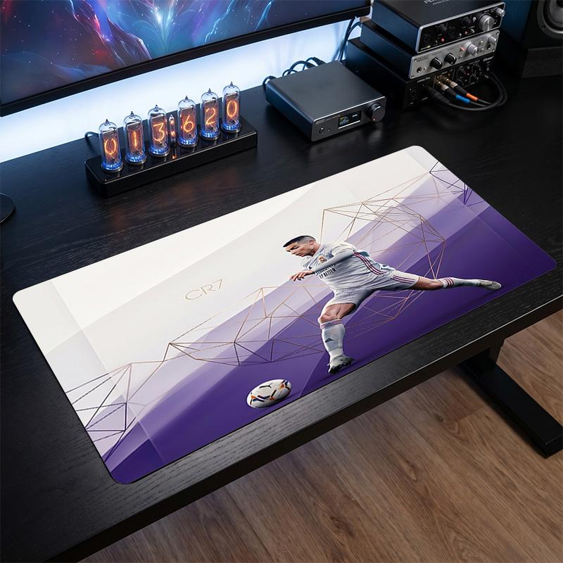 Tappetino Mouse Scudo Cristiano Ronaldo, Tappetino da Scrivania Esteso Antiscivolo in Gomma per Gaming Ufficio Laptop Regalo per Fan