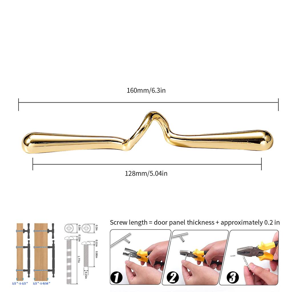 Modern Minimalist Zinc Alloy Gold and Sliver Cabinet Doors Handles Luxury Furniture Drawers Knob Wardrobes Stripes Pull