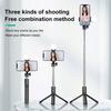 Foldable Tripod Stand Smart Selfie Stick 360 Rotation Camera Pole Portable Cell Phone Holder Stainless Steel ABS