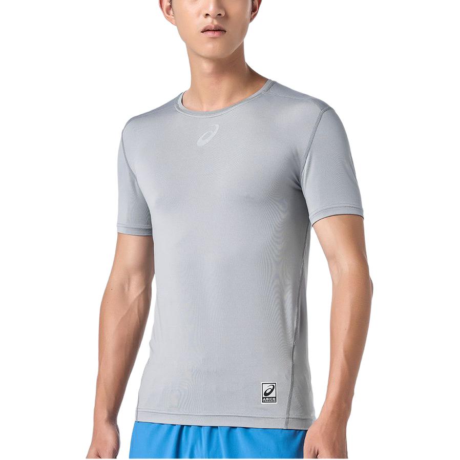 Asics Outdoor Casual Sports Stretch Round Neck Pullover Short Sleeve Raglan T-Shirt Men Tops Dark-Gray 2031C451-020