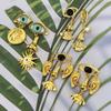 Vintage Medieval Alloy Devil Eye Earrings Creative Exaggerated Long Multi-Layer Earrings Women
