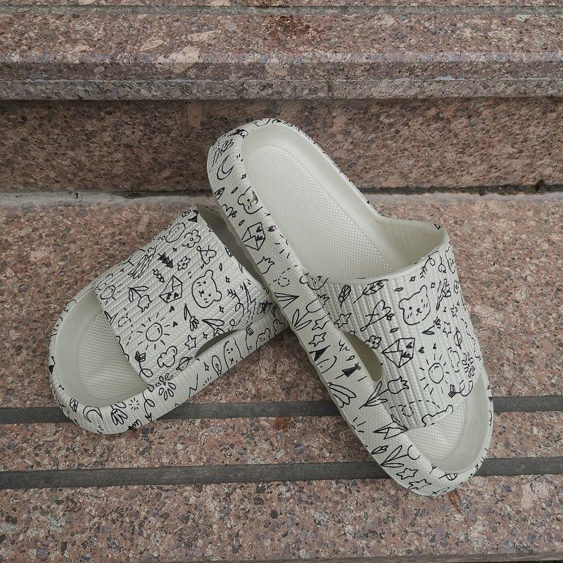 Men's new thick-soled slippers women's summer indoor pink bathroom couple cool slippers men's height increase