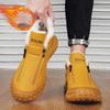 Men's Leisure Walking Shoes Fitness Anti Slip and Warm High Top Boots with Velvet for Autumn and Winter Outdoor Daily Use