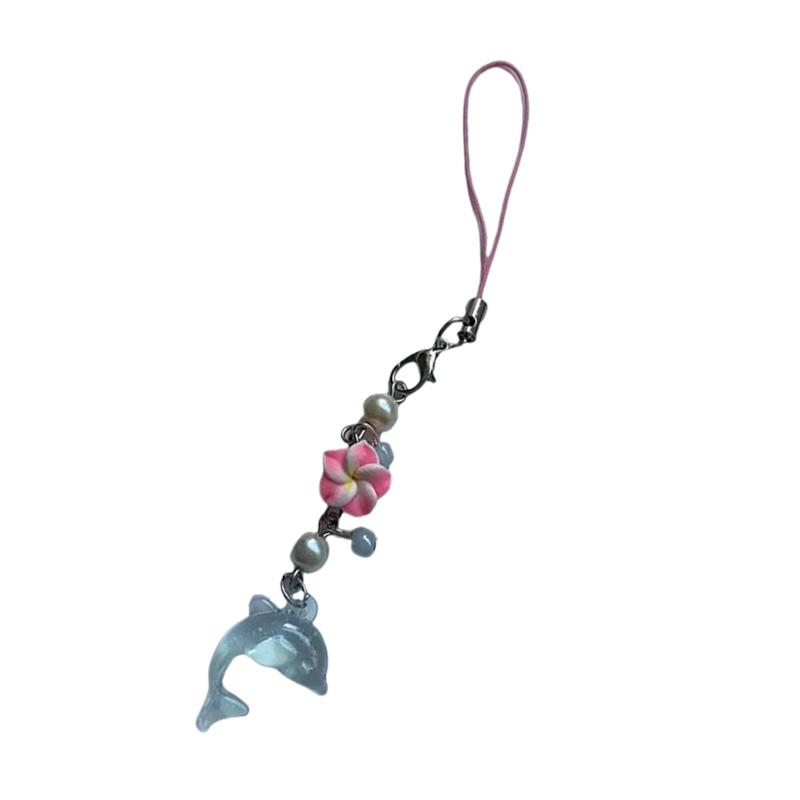 

Vibrant Dolphin Shaped Key Ring Egg Flower Decoration Waterproof Resin Craft For Daily Use Accessories светло-розовый