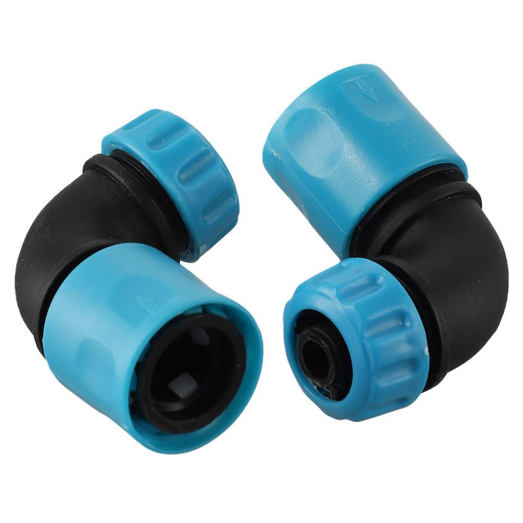 2 Pcs 90 Degree Elbow Quick Connectors for Efficient For Garden Irrigation and Car Wash Compatible with 12mm Hose Sizes