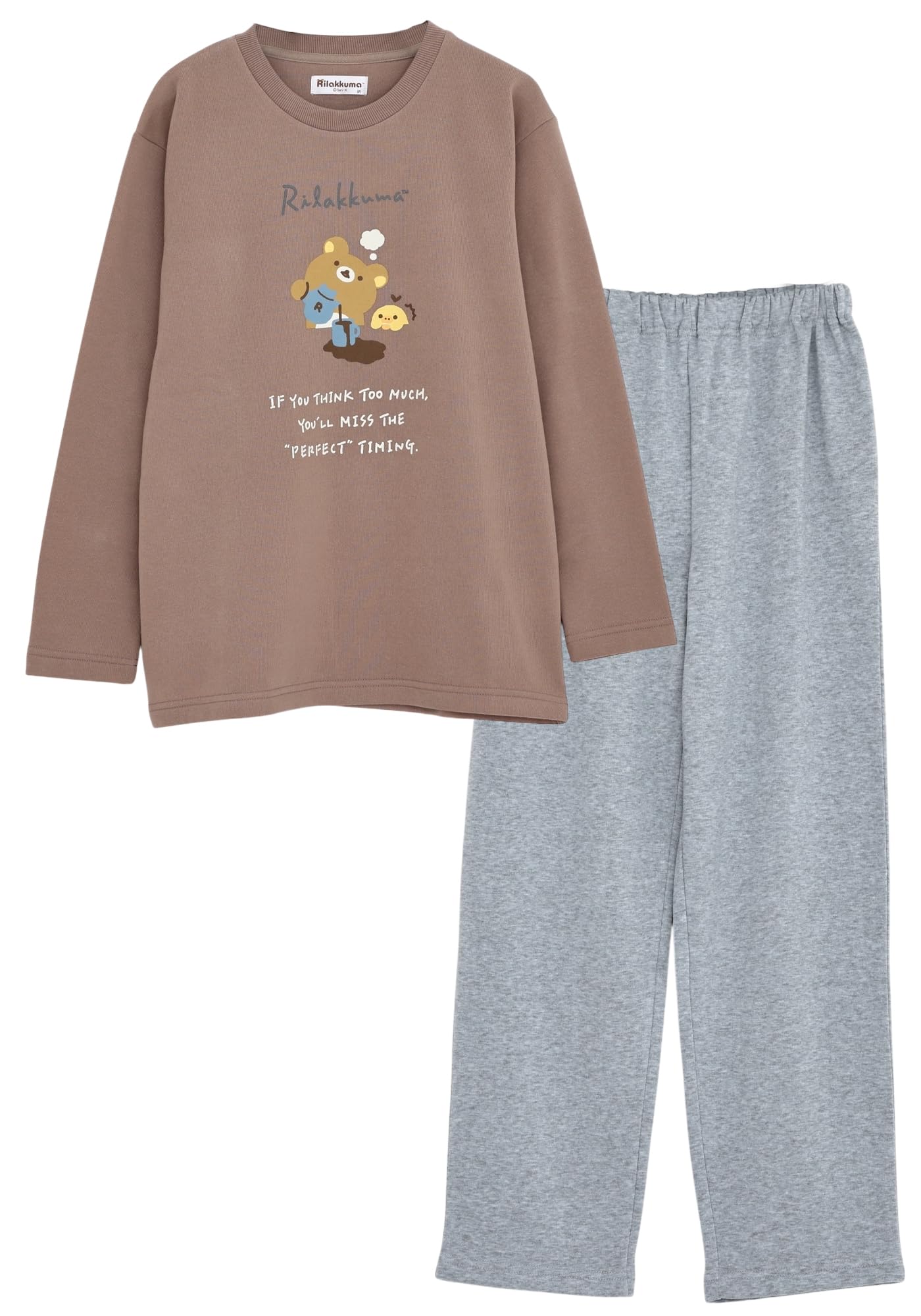 

Kaituck Family Rilakkuma Пижама женская из махрового флиса с длинным рукавом, мокко, серый, коричневый, M, (Л, Коричневый)