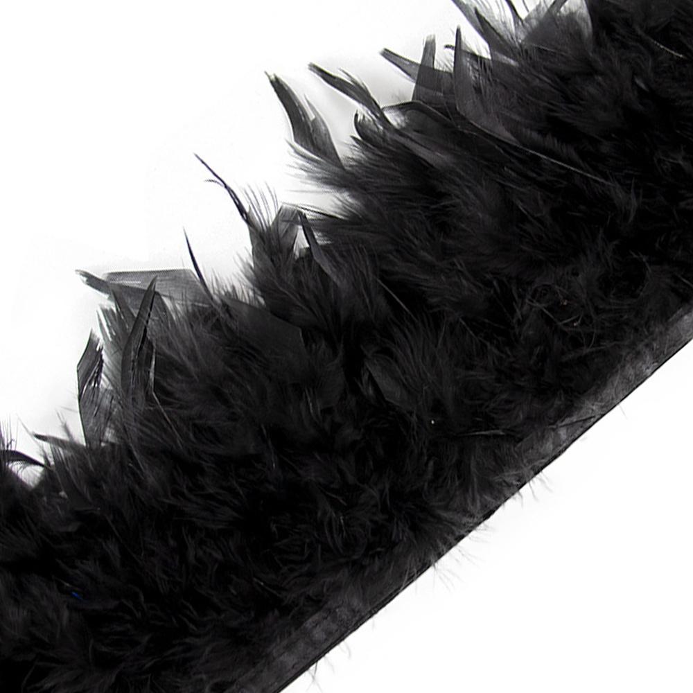 1Meter Natural Turkey Feathers Trims Height 10-15Cm Crafts Wedding Party Clothing Decor Diy Feather Ribbon Sewing Decoration