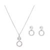 WESTISLAND Crystal Wayne Necklace and Earrings Set_WI9211131