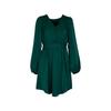 Chic Women Dresses Long Sleeve Lace Up V Neck Solid Color Spring All Match