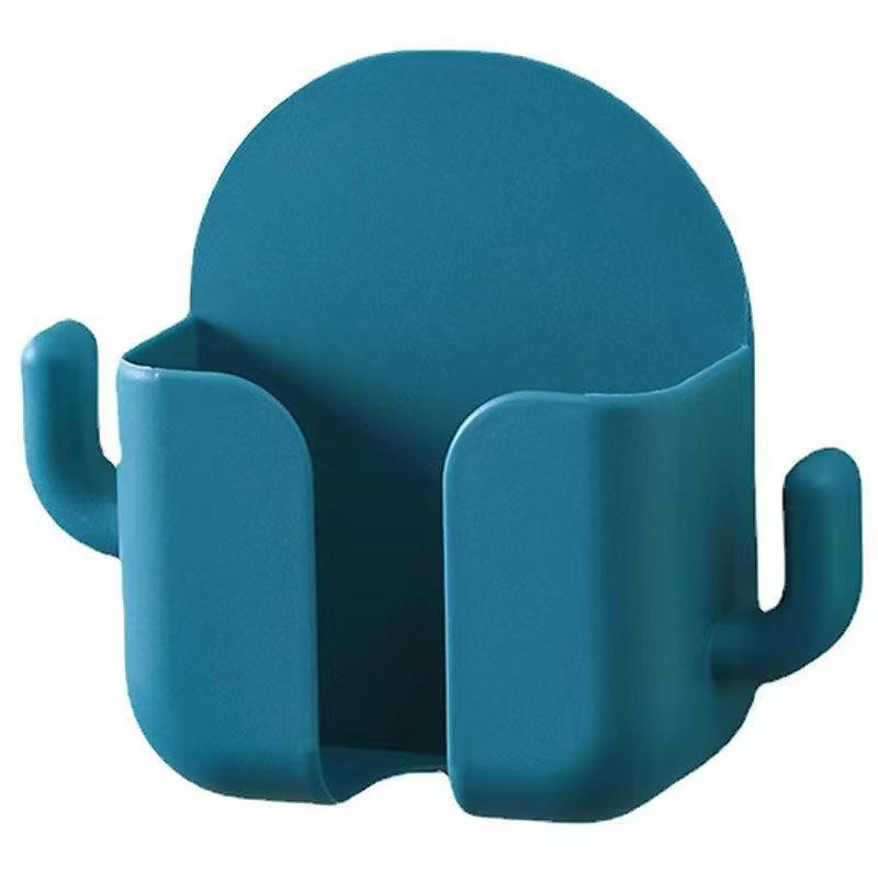 

Клейкий настенный держатель для телефона и подставка для зарядки в виде кактуса темно-синий