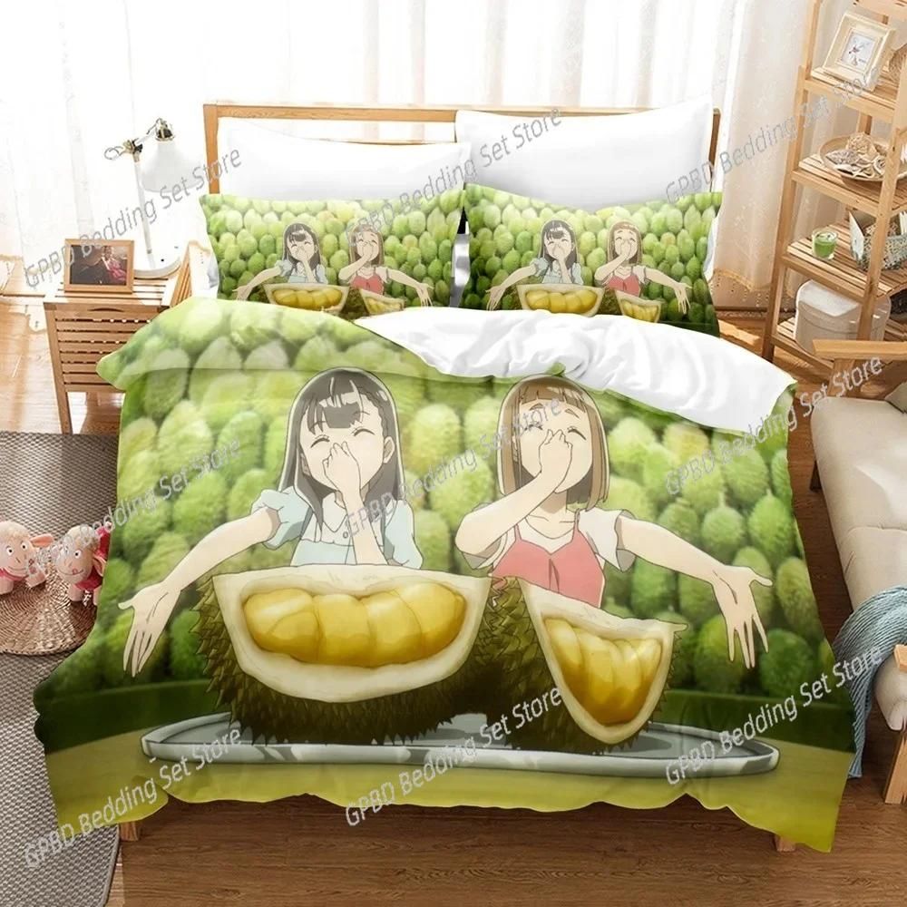 New Anime A Place Further Than The Universe Bedding Set Bedroom Soft Modern Bedspreads Comefortable Duvet Cover Quilt Pillowcase EU Single(135*200cm)3pcs