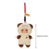 Trendy Cute Animal Series Vinyl Plush Toys Cartoon Panda Otter Puppy Backpack Pendants Kawaii Stuffed Plush Doll Keychain