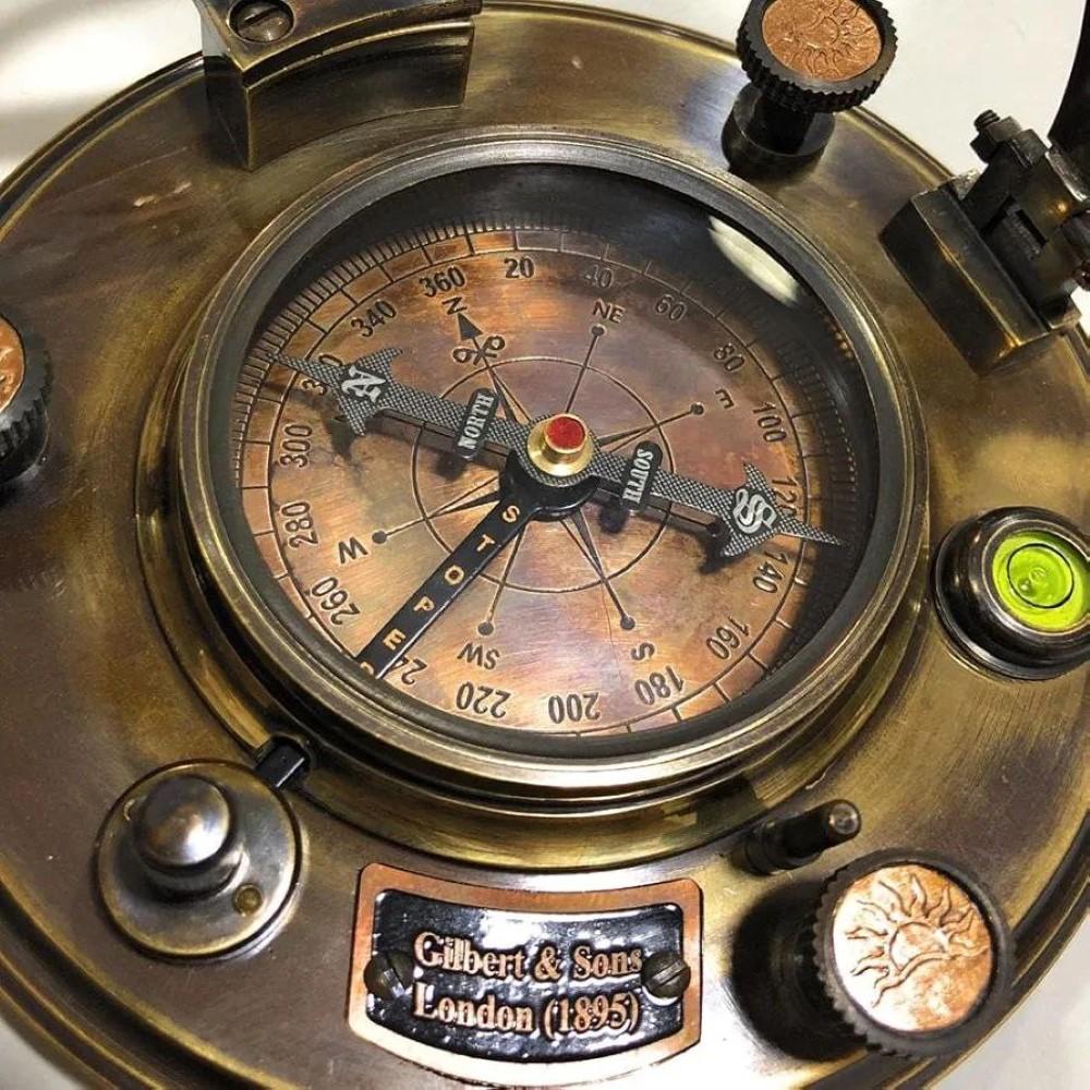 Brass Sundial Compass Directional Sundial Compass Antique Vintage Nautical Item.